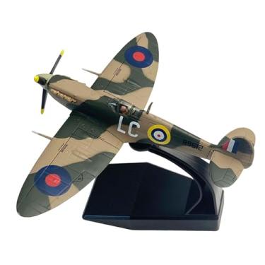 Imagem de oshhni Modelo de caça em escala 1:72, simulação de avião com suporte de exibição, ornamento, brinquedo de metal, modelo de aeronave para estante de bar, R9612