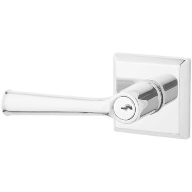 Imagem de Baldwin Reserve ENFEDTSR260 Entry Federal Lever and Traditional Square Rose Bright Chrome Finish