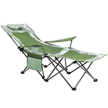 Imagem de P9IDEDFH Espreguiçadeiras, cama de lazer ao ar livre, cama dobrável de solteiro, portátil, poltrona, hospital, escritório, almoço, soneca, acampamento, pesca, verde