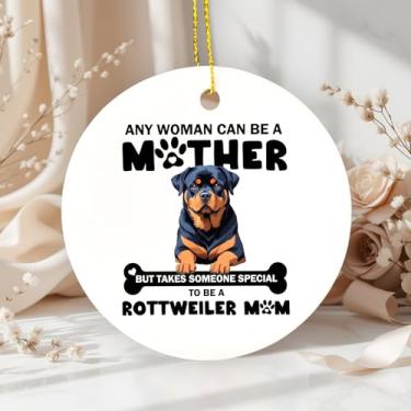 Imagem de 562-YY-TCP-Rottweiler Enfeites de cerâmica pendurados