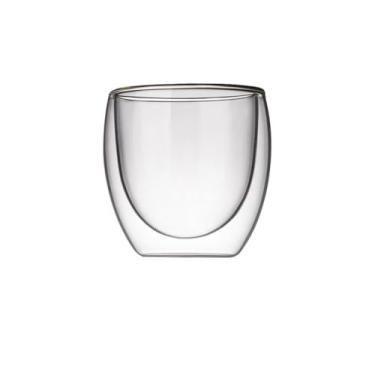 Imagem de URGDWEKJY Xícara de vidro chinesa simples xícara de chá de vidro de camada dupla xícara de chá de sala de chá de escritório conjunto de chá copo de suco copo de vidro resistente ao calor copo de água