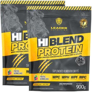 Imagem de 2x Whey Protein Hi-Blend 900g Leader Nutrition - Diversos Sabores, Fru