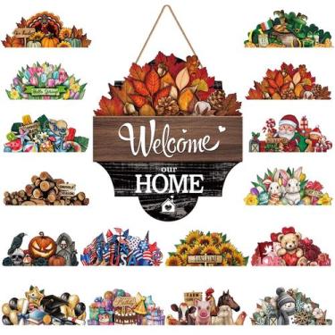 Imagem de Placa de porta de boas-vindas intercambiável Yousoontic 12 polegadas 1