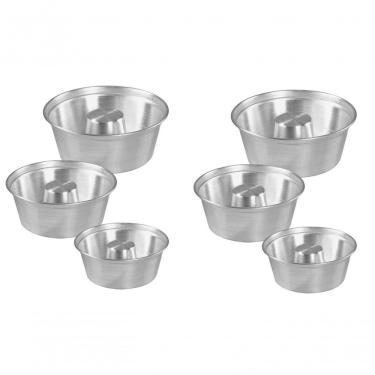 Imagem de Kit 6 Forma Assadeira Redonda Com Tubo 18-20-22-24-26-28