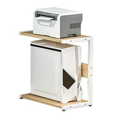 Imagem de FTOQWZXV Mesa de impressora multicamadas host de computador suporte de CPU simples rack de impressora sob a mesa rack de impressora doméstica rack de armazenamento de impressora (45 cm)