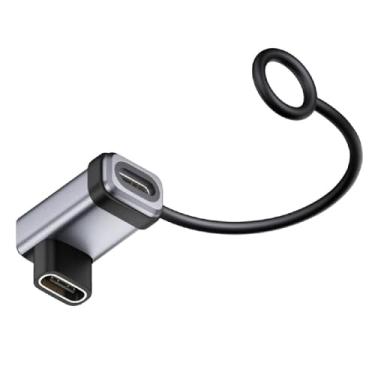 Imagem de cablecc Adaptador de extensão 240W USB5.0 80Gbps fêmea para fêmea com cordão chaveiro 16K 8K 5K compatível com USB 4.0 Thunderbolt3/4/5