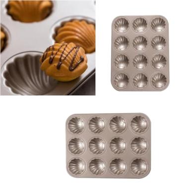 Imagem de Conjunto de 2 formas de mini muffin com 12 xícaras de formas de mini cupcake antiaderentes para festa de panificação na cozinha (12 xícaras, 2 peças)
