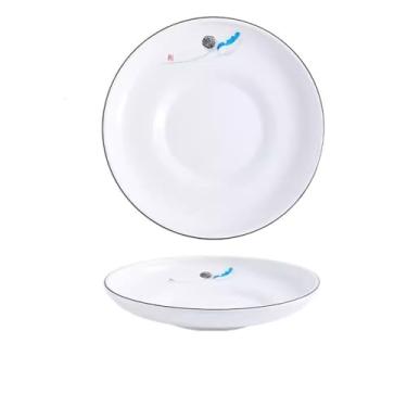 Imagem de Tigelas de macarrão, pratos de aperitivo, pimenta, cabeça de peixe picada, prato fundo para casa, restaurante, hotel, criativo, prato especial, prato de jantar, prato redondo grande, prato de sopa