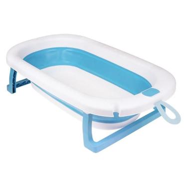 Imagem de Banheira Dobrável Azul Art Brink Infantil Com Suporte Seguro