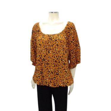 Imagem de Blusa Plus Size Animal Print - Maria Estilosa, 48
