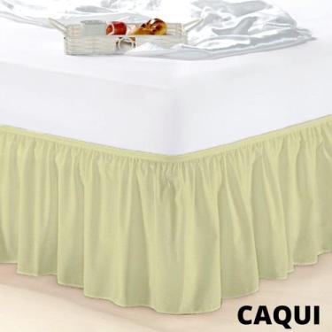 Imagem de Saia Para Cama Box Casal KING - minha loja bordados, Bege