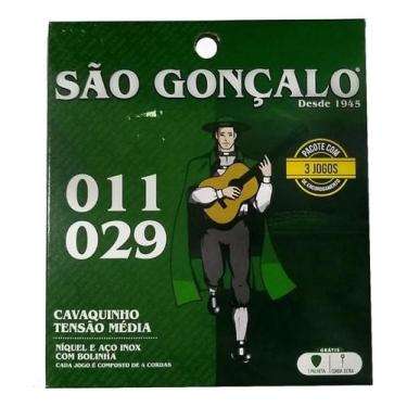 Imagem de Kit 3 Encordoamentos Cavaco São Gonçalo Níquel - Cavaquinho - Sao Gonc
