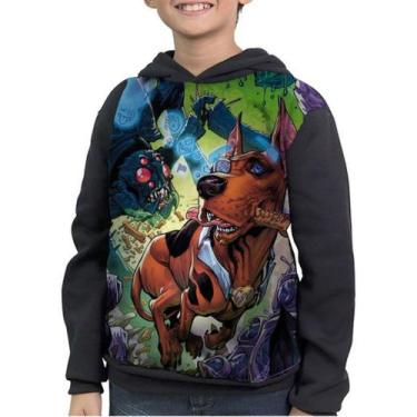 Imagem de Casaco Moletom Infantil Scooby-doo Zombie Zombi - smoke, Preto, 1