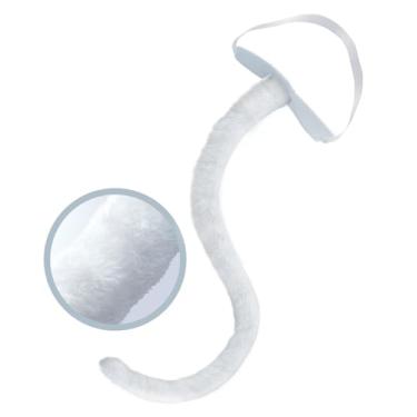Imagem de OLYPHAN White Cat Tail Costume Accessory Long Tails for Women Costumes for Halloween & Cosplay Adult/Adults