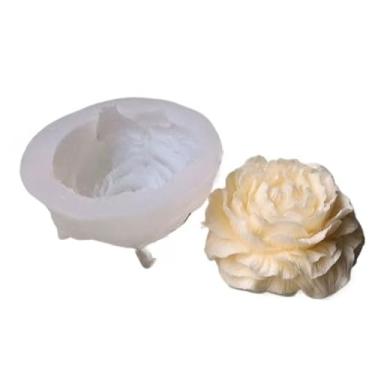 Imagem de Molde De Silicone Flores | Jasmim, PeôNia E Flor De Cerejeira | Para Velas, Biscuit, Gesso, Resina E Sabonetes | Forma De Silicone Para Artesanato(Peônia)