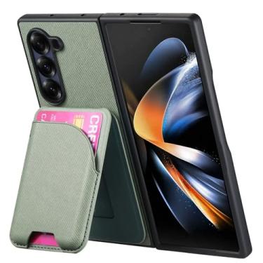 Imagem de Capa para Galaxy Z Fold6 2 em 1, capa magnética removível com porta-cartões (para Galaxy Z Fold6/verde)