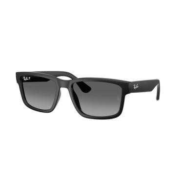 Imagem de Óculos de Sol Ray-Ban Polarizado 0RB4438L 6069T3 Tam 58 / Preto Fosco - Lentes Cinza Gradiente
