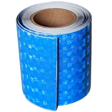 Imagem de 2 "x66 pés, vermelho amarelo auto-adesivo à prova d'água superfície reflexiva ao ar livre, fita de segurança de aviso de perigo de alta resistência e alta visibilidade.