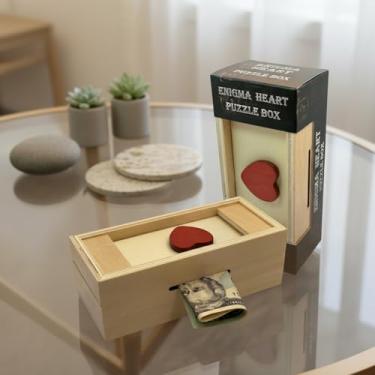 Imagem de Enigma Secret Puzzle Box Heart - Money Gift Trick Box