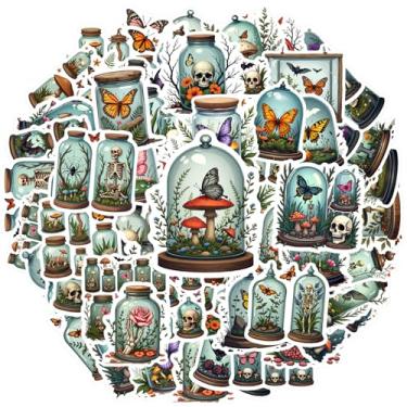 Imagem de 50 peças de caveira, natureza, arte gótica, inseto, fantasia, papelaria, adesivos, adesivos góticos, decalques vintage de borboleta, para notebook, bagagem, celular, copo, guitarra, laptop, capacete