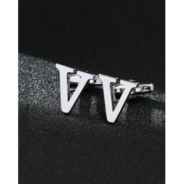 Imagem de Abotoaduras masculinas abotoaduras para homens camisa social punhos para negócios e casamento, 1pc, Aço inoxidável, Sem Pedra Preciosa