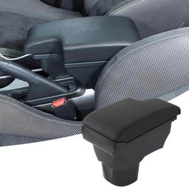Imagem de Aotumcer Consoles de couro compatível com Nissan Juke/Infiniti ESQ 2011-2019 caixa de armazenamento de braço para carro capa de console central suporte apoio de braço acessórios de modificação de