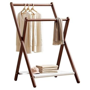 Imagem de hezhuhe2258 Ganchos de prateleira para casacos, armazenamento de chão, teto, cabideiro, quarto, cabeceira, varanda, secagem em casa, poste móvel para decoração de casa