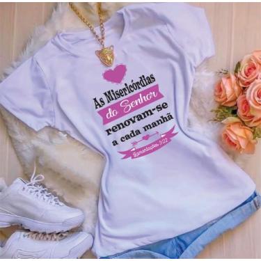 Imagem de Blusa T-shirt Camiseta Feminina Estampada -Gospel- Várias Estampas 12 