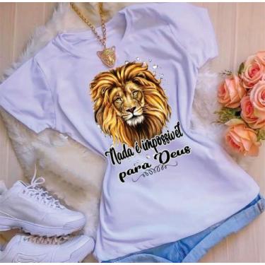 Imagem de Blusa T-shirt Camiseta Feminina Estampada -Gospel- Várias Estampas 16 
