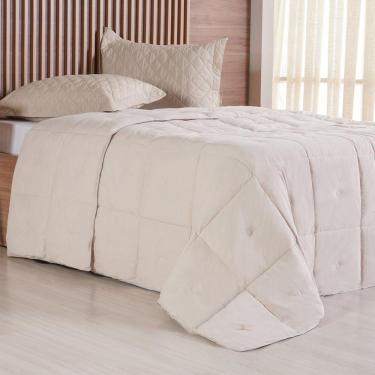 Imagem de Edredom Casal Toque De Plumas 260 Fios New 180x220cm Amendoa