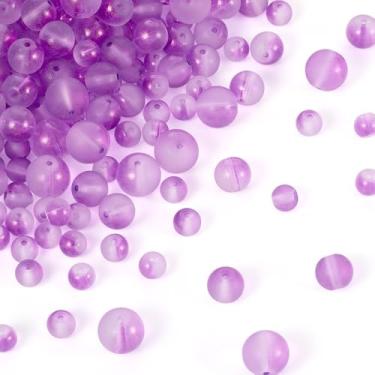 Imagem de 300 peças de contas de vidro com glitter em pó de contas de vidro para colar, pulseira, brinco, faça você mesmo, joias, artesanato, chaveiros, decorações de casa, kit de 3 tamanhos, 6/8/10 mm (0,24