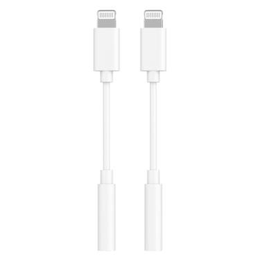 Imagem de [Certificação Apple MFi] Adaptador Lightning para conector de fone de ouvido de 3,5 mm para iPhone 14 Pro Max, pacote com 2 adaptadores para iPhone 3,5 mm, conversor de áudio auxiliar para iPhone 14