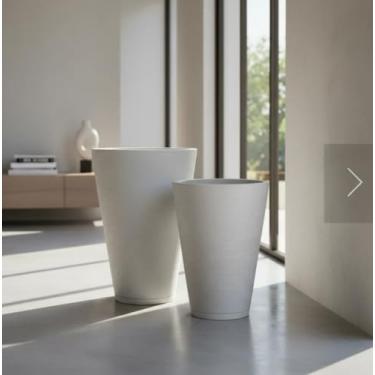 Imagem de Kit 2 Vasos Coluna Escovada Premium grande 3,4, leve ideal para áreas de piscinas entrada, canto de sala, recepção, (Cinza)