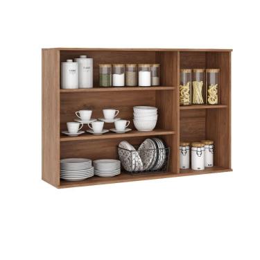 Imagem de Armário Aéreo Milla 3 Portas Nog-cinza 120cm Carraro