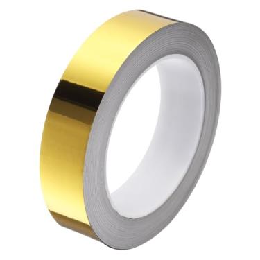 Imagem de Generic Ladrilhos de piso com linhas metálicas de folha dourada fita espelhada 2,5 cm x 2,5 m m autoadesivo decoração piso parede costura adesivo impermeável lacuna fita de vedação para cozinha