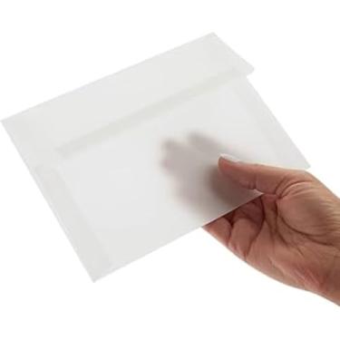 Imagem de Envelopes de convite transparentes e cristalinos - Vedação adesiva úmida segura, vários tamanhos para catálogos, folhetos, materiais comerciais, cartões e envelopes de casamento. (250 peças) (A7-13,3