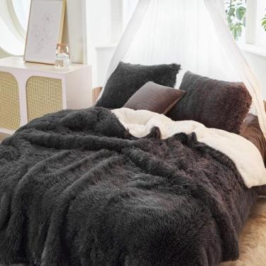 Imagem de Conjunto de edredom Flysheep Luxury Faux Fur Full/Queen Size