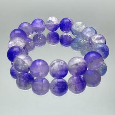 Imagem de Pulseira feminina feita à mão de 10 mm - Joias de cristal de energia positiva e cura para alívio da ansiedade, equilíbrio de chakras, meditação. Presente significativo para ela, mãe, esposa, amiga