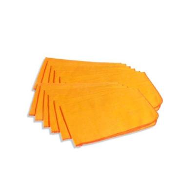 Imagem de Flanela Laranja CAEBI Algodão P/ Limpeza 12 Unidades 28x38cm Pano Tira