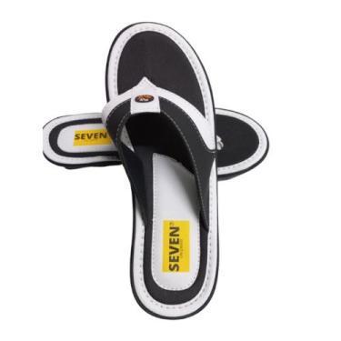 Imagem de Chinelos sandálias ortopédicos com solado de borracha - Seven, Preto, 