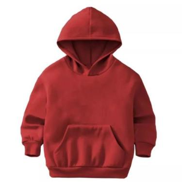 Imagem de Blusa Moletom Infantil com Bolso Canguru - LOJA RPERONI, Vermelho, 12