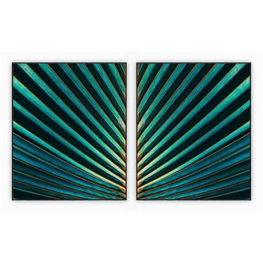 Imagem de Kit Com 2 Quadros Decorativos Florais Com Moldura Para Sala Quarto Escritório 102x122 Floral 021