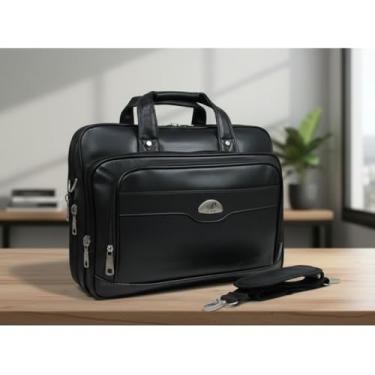 Imagem de Bolsa Pasta Notebook Laptop Executiva Social Professor Médico Representante Masculina (Preto)