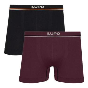 Imagem de Kit 2 Cuecas Boxer Masculina Lupo Microfibra Seamless Dry Sem Costura 
