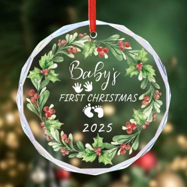 Imagem de Presentes de casamento para casais 2025 presente do Sr. e Sra. Presente de cristal de vidro de casamento, presentes de chá de panela, recém-casados, para casal recém-casado, primeiro Natal, enfeite de