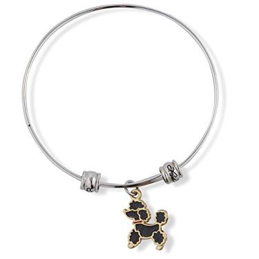 Imagem de Bracelete Esmeralda Park Jewelry Poodle com gola vermelha elegante
