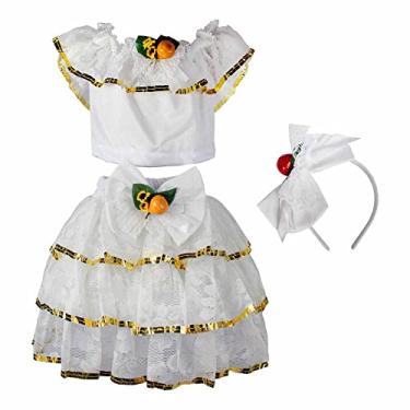 Imagem de Fantasia Baiana Adulto Feminina Conjunto Com Tiara