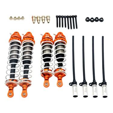 Imagem de Amortecedor dianteiro e traseiro para caminhão deserto de corrida 1/7, titânio laranja