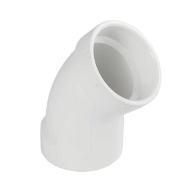 Imagem de SUPPLYGIANT Pacote com 3 15 cm PVC DWV 1/8 dobra 45° cotovelo – Hub x encaixe de cubo para sistemas de drenagem, resíduos e ventilação, branco