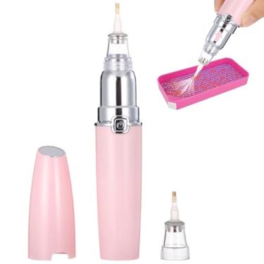 Imagem de Bomba de vácuo com caneta de pintura de strass sem fio, caneta de arte elétrica, 3 modos ajustáveis de sucção, 2 pontas intercambiáveis, ferramenta sem cera